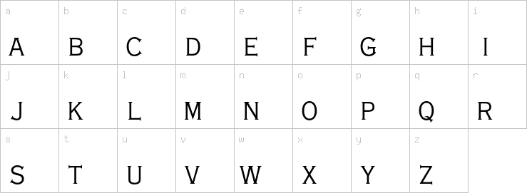 Lowercase characters