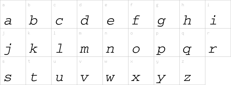 Lowercase characters