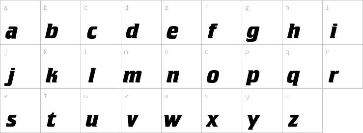 Lowercase characters