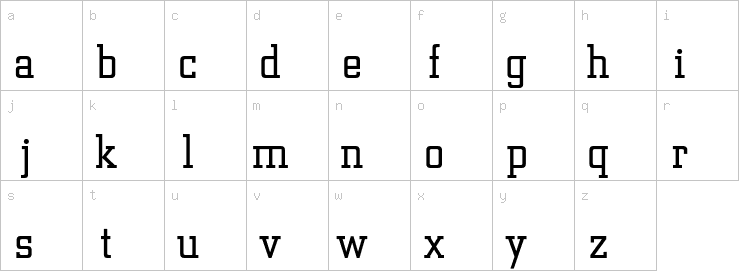 Lowercase characters