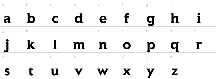 Lowercase characters