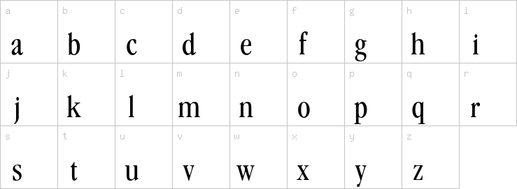 Lowercase characters