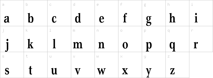 Lowercase characters