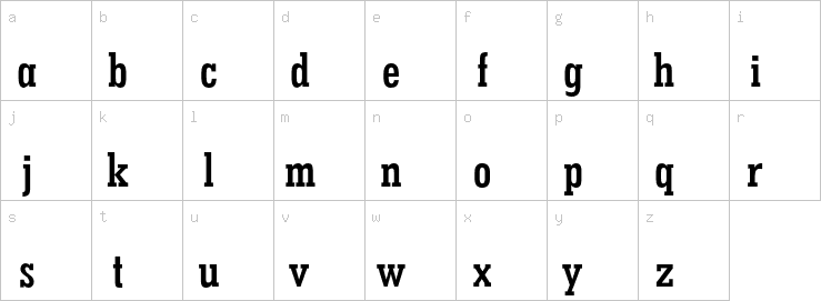 Lowercase characters