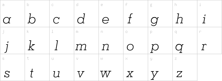 Lowercase characters