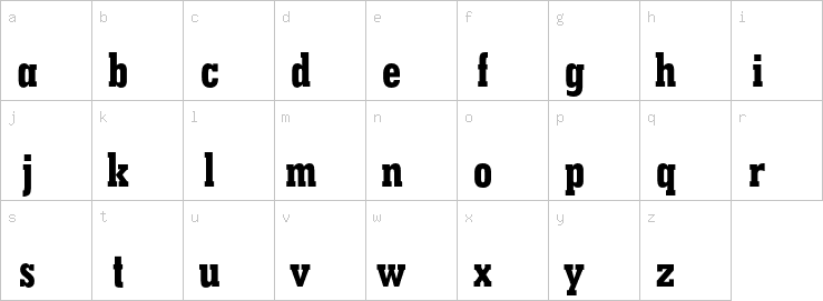 Lowercase characters