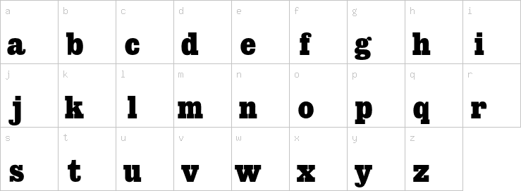 Lowercase characters