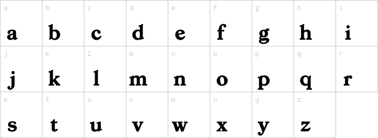 Lowercase characters