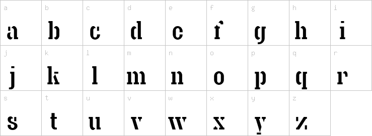 Lowercase characters