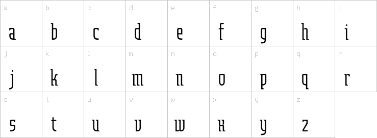 Lowercase characters