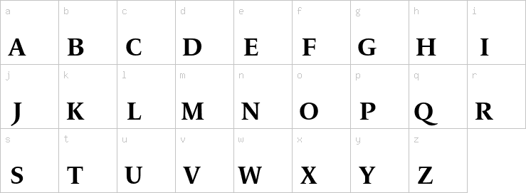 Lowercase characters