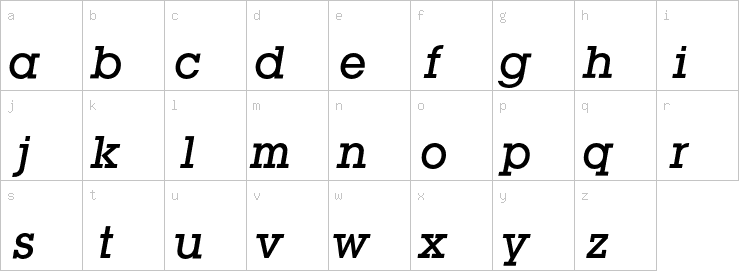 Lowercase characters