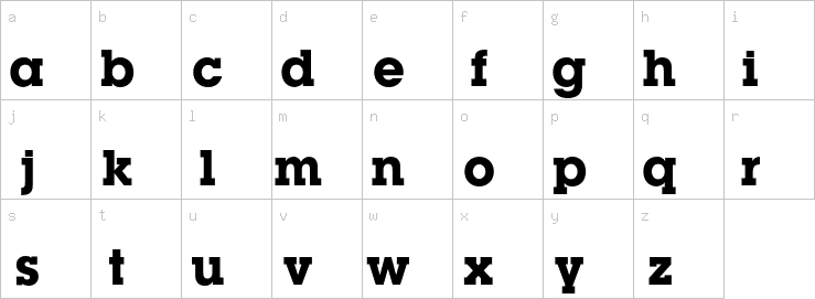 Lowercase characters