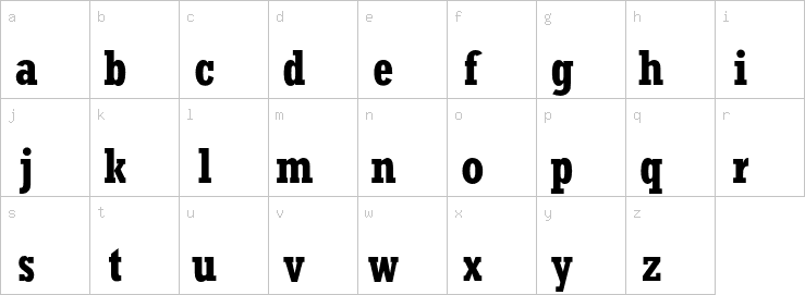 Lowercase characters