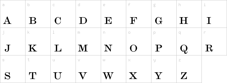 Lowercase characters