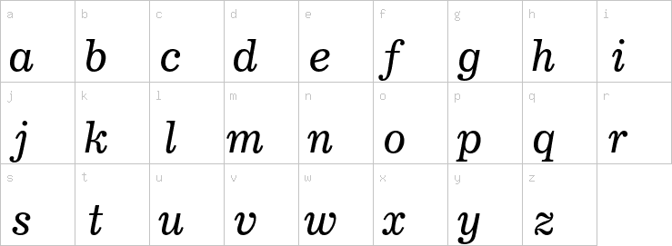 Lowercase characters