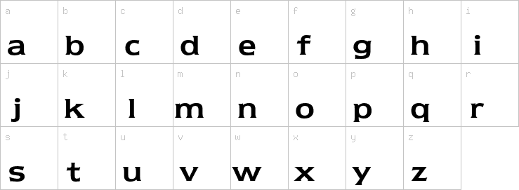 Lowercase characters