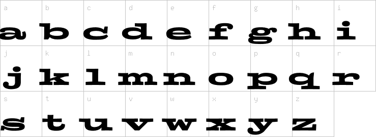 Lowercase characters