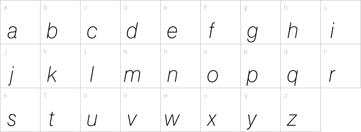 Lowercase characters