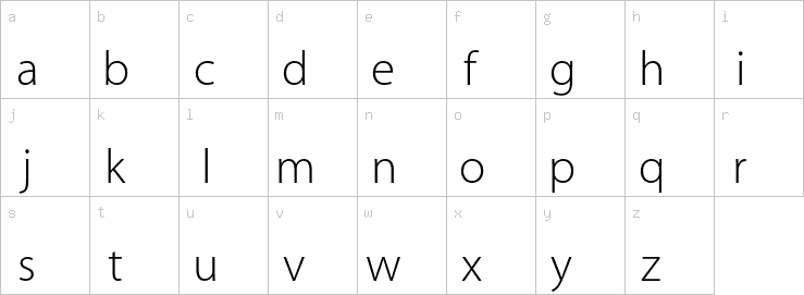 Lowercase characters