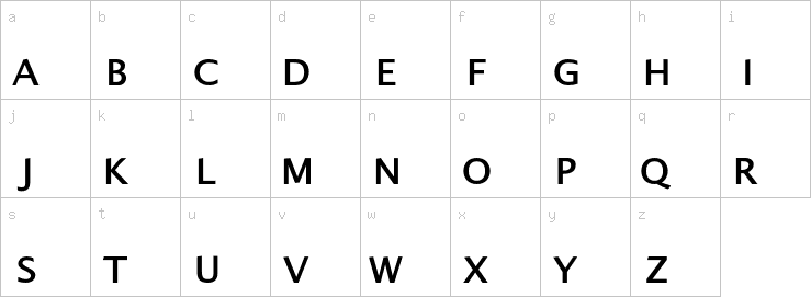 Lowercase characters