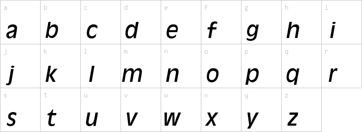 Lowercase characters