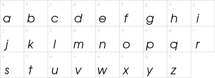 Lowercase characters