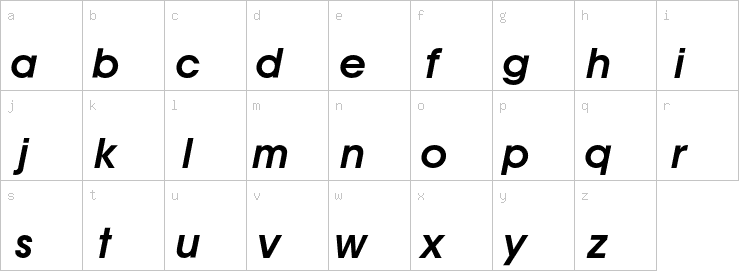 Lowercase characters