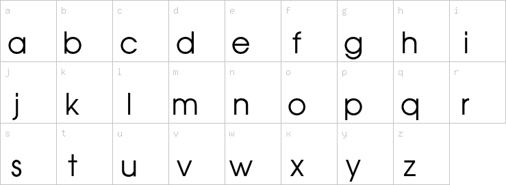 Lowercase characters