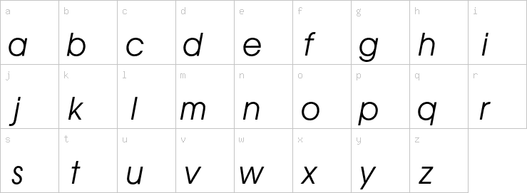 Lowercase characters