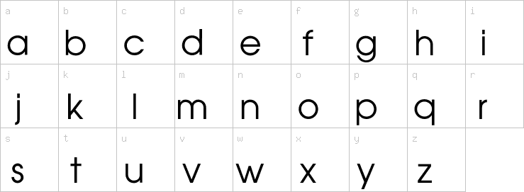 Lowercase characters