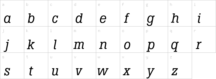 Lowercase characters