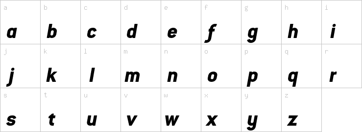 Lowercase characters