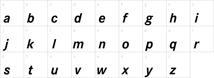 Lowercase characters