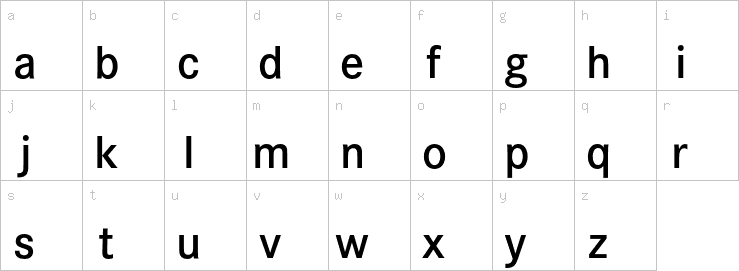 Lowercase characters