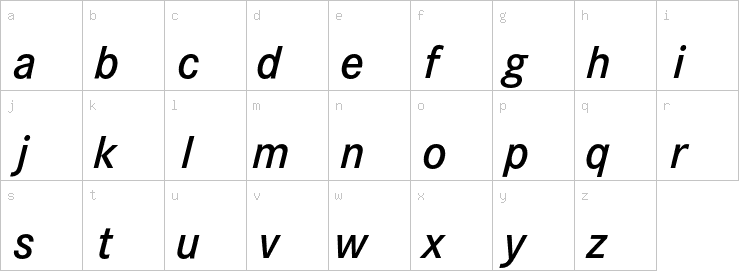 Lowercase characters