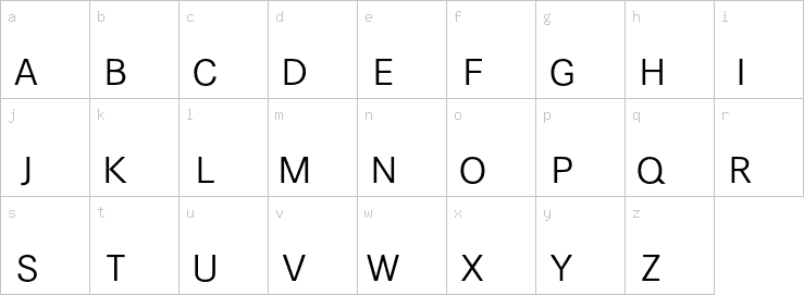 Lowercase characters