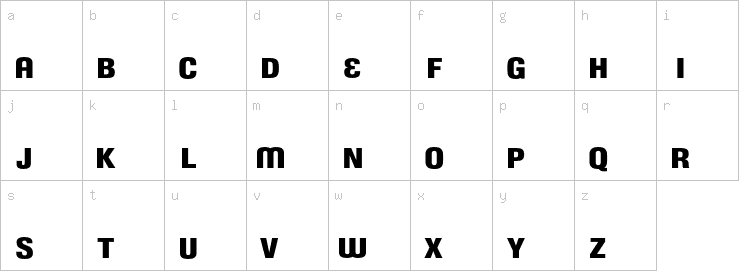 Lowercase characters