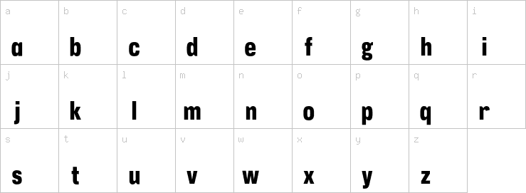 Lowercase characters