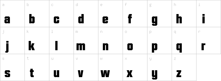 Lowercase characters