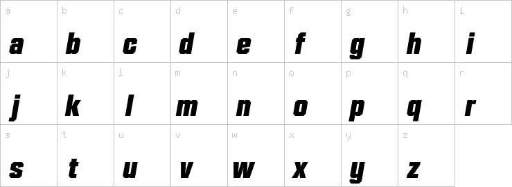 Lowercase characters