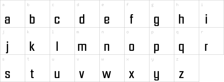 Lowercase characters