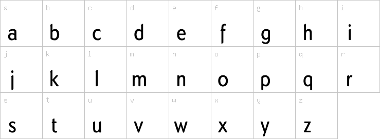 Lowercase characters