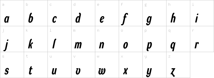 Lowercase characters