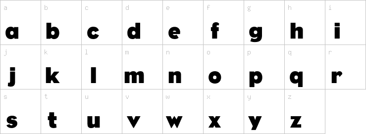 Lowercase characters