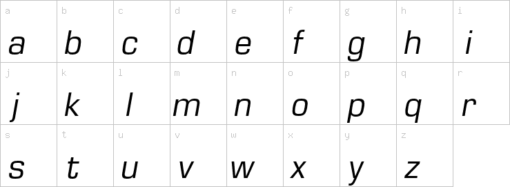 Lowercase characters