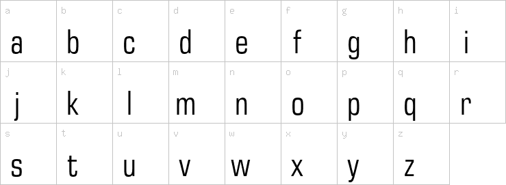 Lowercase characters