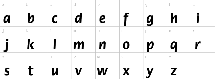 Lowercase characters