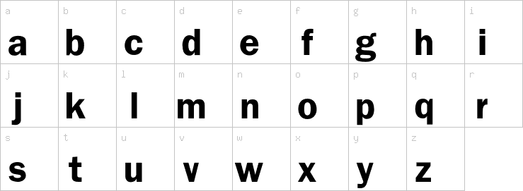 Lowercase characters