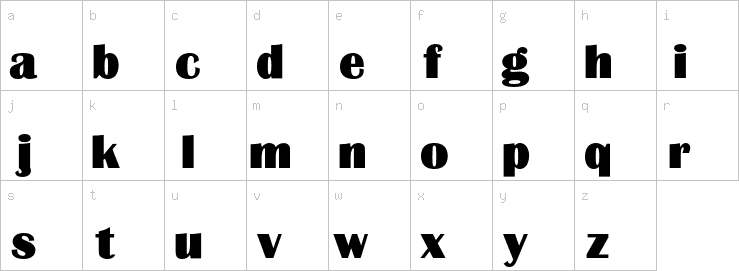 Lowercase characters